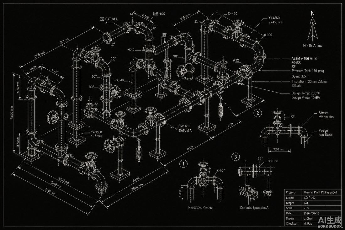 Piping isometric 示例图纸